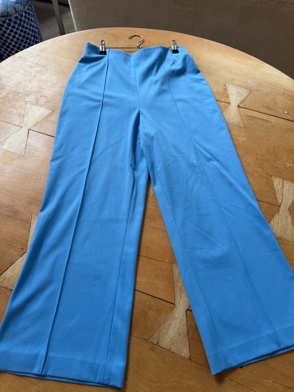 Alice & Olivia High-Rise Wide-Leg Pants in Sky Blue